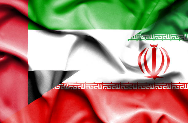 istock Waving flag of Iran and United Arab Emirates 670315192