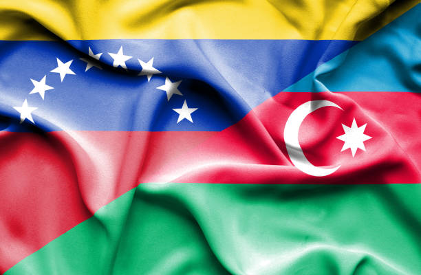 istock Waving flag of Azerbajan and Venezuela 670321176
