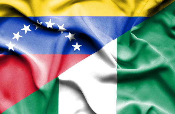 istock Waving flag of Nigeria and Venezuela 670321594