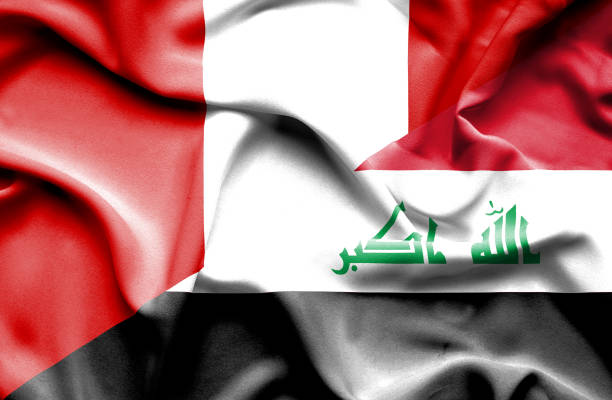 istock Waving flag of Iraq and Peru 670325678
