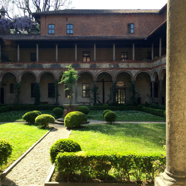 istock Cloister in Milano, italy 670326262