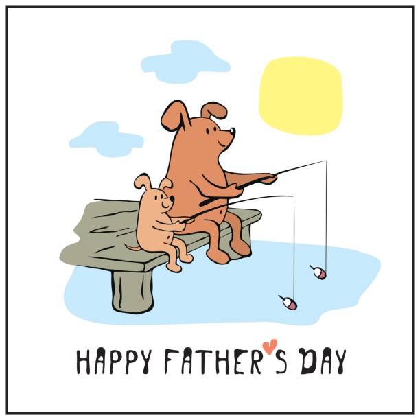 856 Dog Fishing Illustrations & Clip Art - iStock | Man dog fishing