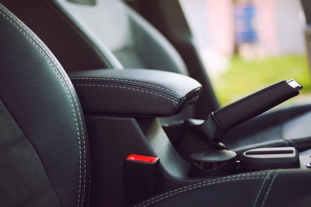 istock armrest in the luxury passenger car 670358002