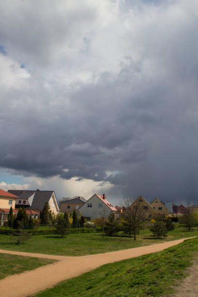Stormy black sky