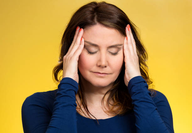 istock middle aged stressed woman having so many thoughts, worried about future 670359076
