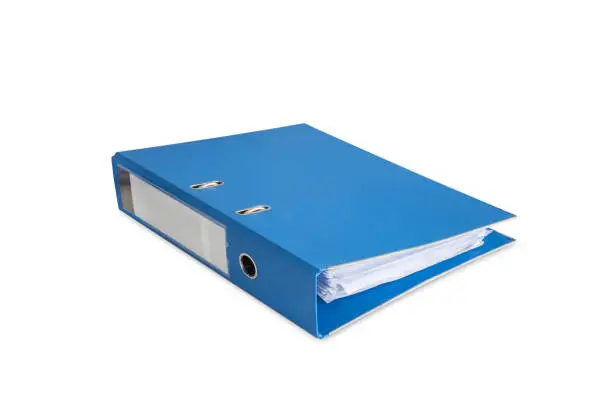 folder with the documents on a white background,Clipping Path.