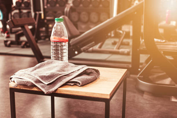 istock Abstract blur fitness gym background 670381864
