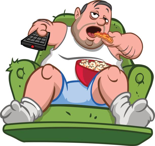 151 Fat Guy On Couch Cartoons Illustrations & Clip Art - iStock