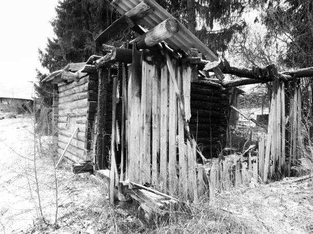 istock Wooden House After Fire 670390546