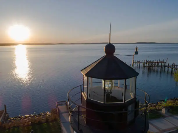 Photo of Sunrise at the top of the lighthouse