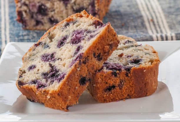 istock Home baked lemon cake with blueberries 670397298