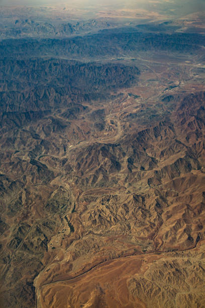 istock Mountains in the desert, aerial view 670397500