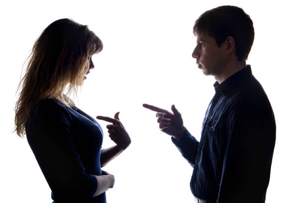 istock Conflict of a couple when fights for one's rights 670407966