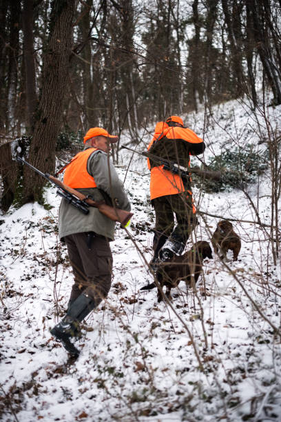 istock Hunters in the woods 670414512