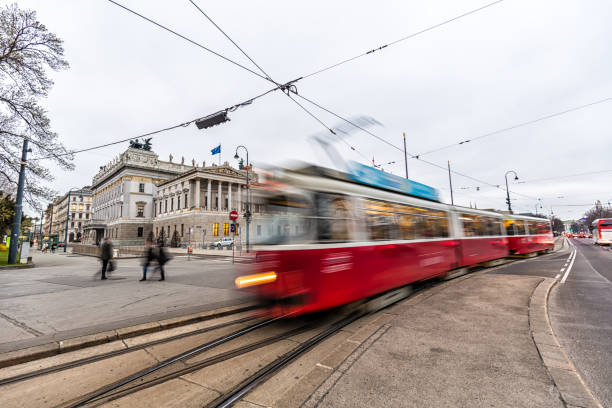 istock Vienna with tram and parliament in the background 670425748