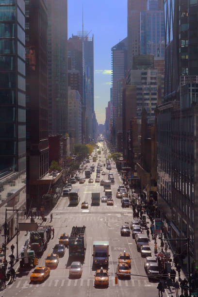 Manhattan Street stock photo