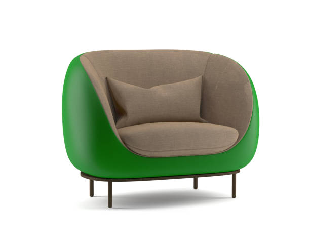 istock Armchair with Pillow Isolated on White Background 670435526
