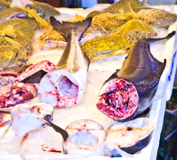 istock fresh fish at the  market 670436074