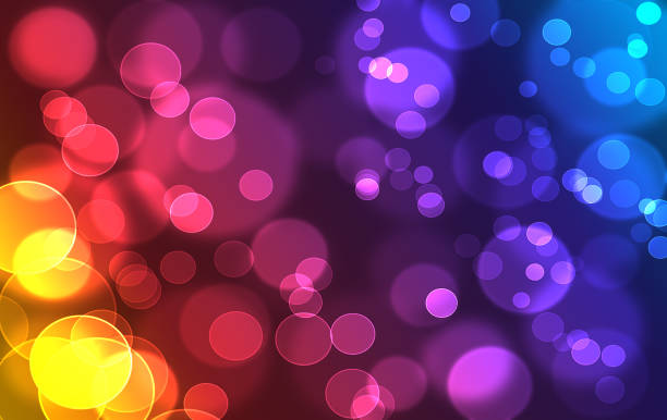 istock Abstract colorful rainbow defocused, blurred bookeh lights effect texture, background 670441926