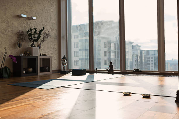 Special room for yoga in apartment
