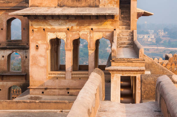 istock Ancient Indian temple, old fortress ruins 670449190