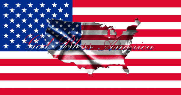istock United States of America Map With American  Flag 3D illustration 670453012