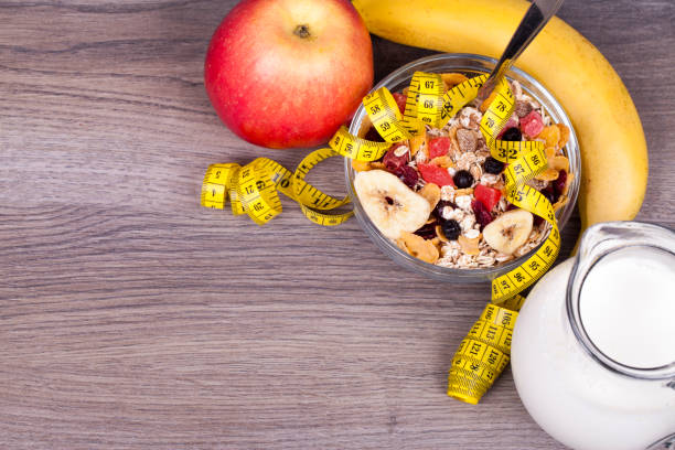 istock Diet concept on a wooden background 670459828