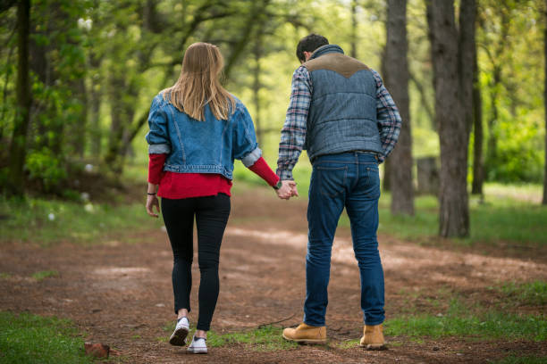 istock Walking through the woods in the spring 670460772