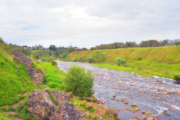 istock View of the river Tosna. 670467964