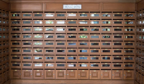 istock many wooden mailbox used for many people 670468444