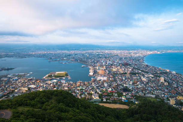 istock Hakodate Top View In Hokkaido, Japan 670476356
