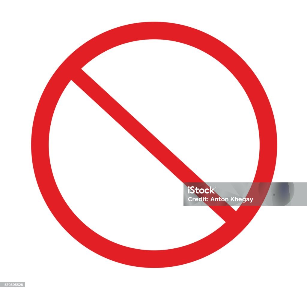 Prohibition sign Circle stock vector