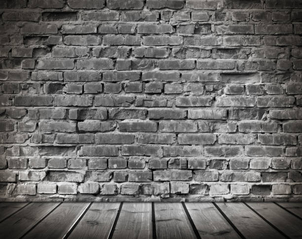 istock interior with an old brick wall and wooden floor 670508414
