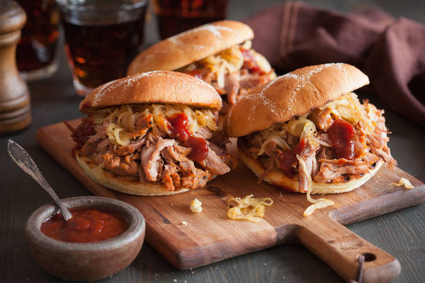 istock homemade pulled pork burger with caramelized onion and bbq sauce 670513584