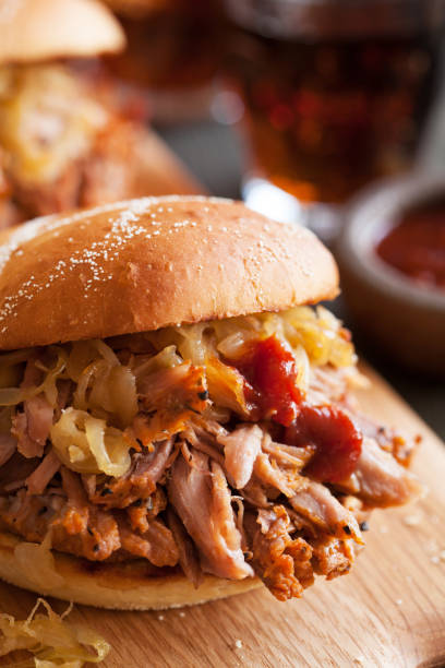 istock homemade pulled pork burger with caramelized onion and bbq sauce 670514254