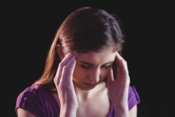 istock Pretty woman getting a headache 670524570