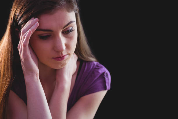 istock Unhappy woman thinking 670524906