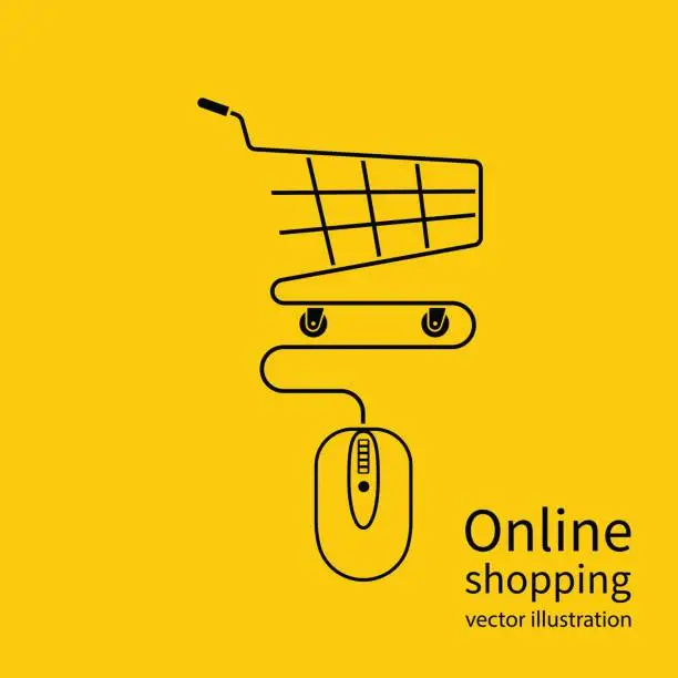 Vector illustration of Online shopping concept.