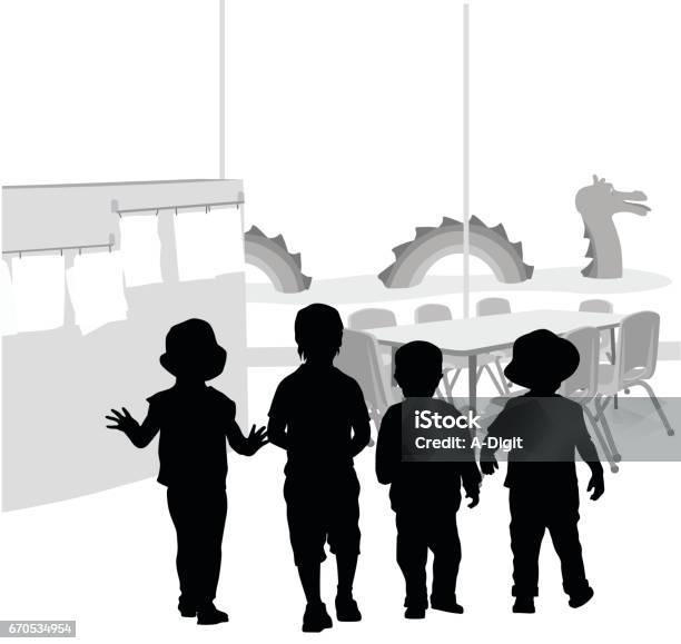 Daycare Playtime Stock Illustration - Download Image Now - 2-3 Years, Child, Child Care