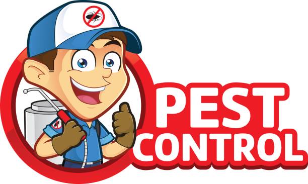 Exterminateur ou pest control avec emblème - Illustration vectorielle