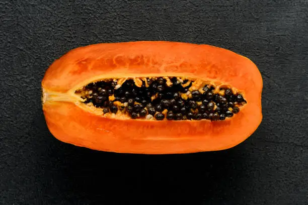 Photo of Papaya fruit half cut