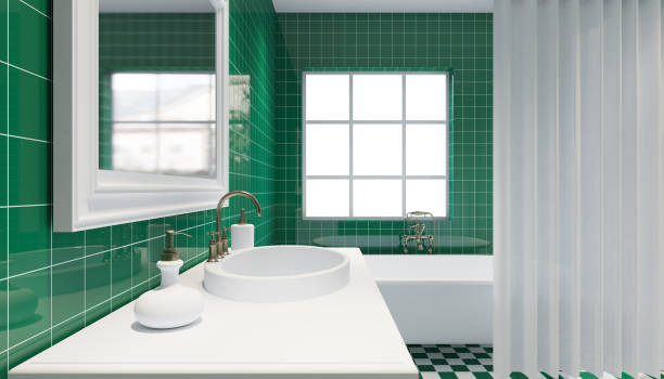 istock bathroom of the hotel rooms. 3D rendering 670537454