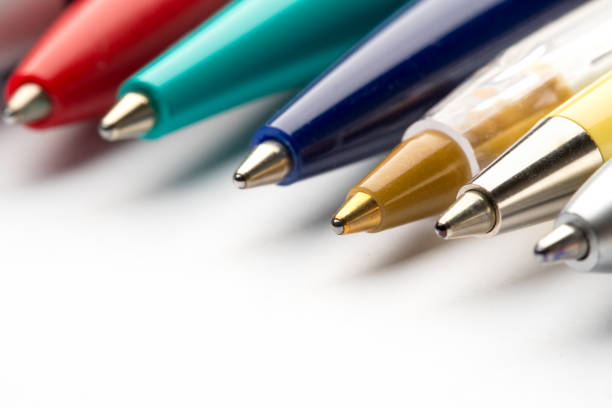 istock Office: Office: Ballpoint pens in various colors 670544346