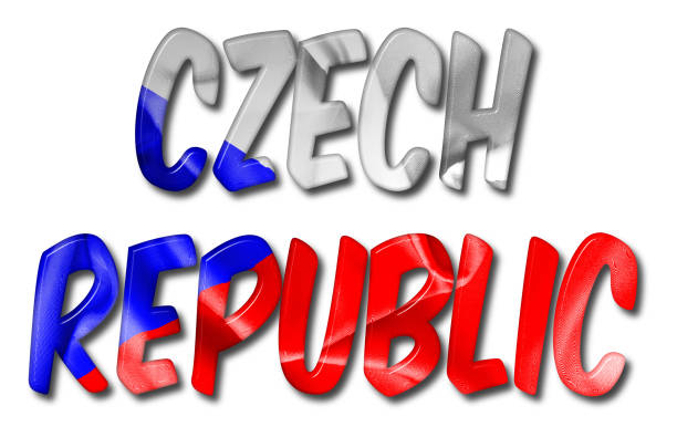 istock Czech Republic Word With Flag Texture 670551520