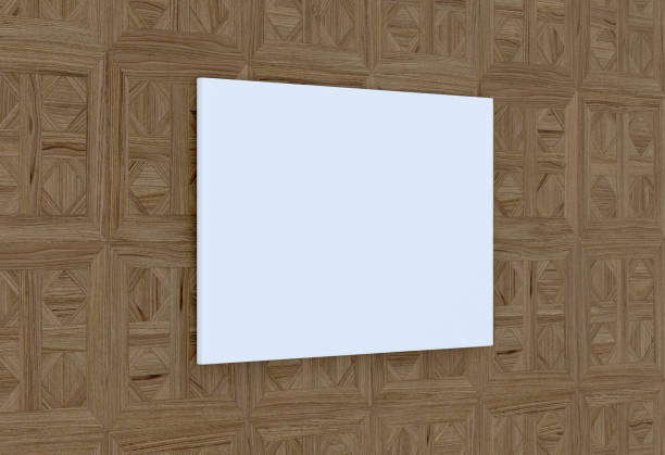istock Empty plate on the wall of wood flooring. 3D-rendering 670557098