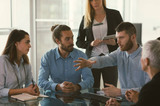 istock Business people on meeting 670557106