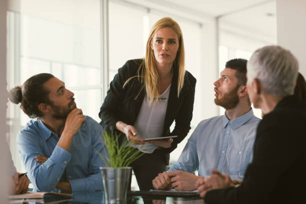 istock Business people on meeting 670557324
