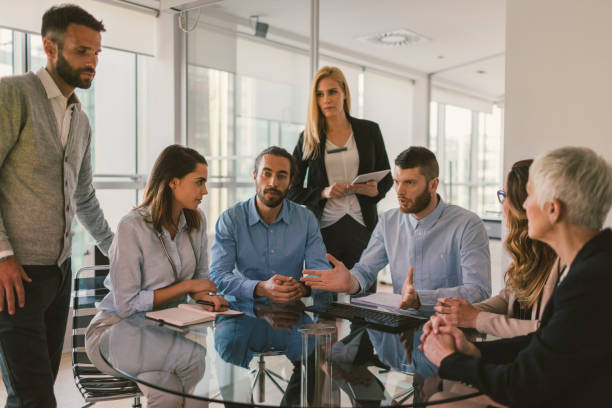 istock Business people on meeting 670557844