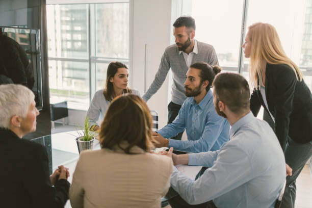 istock Business people on meeting 670560618