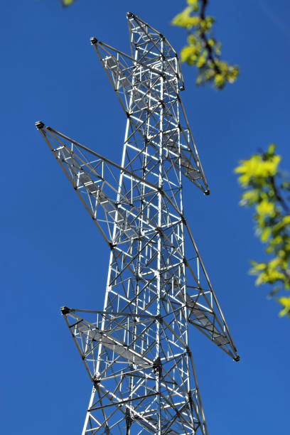 istock Brand new power line 670564026